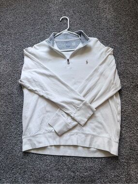 Polo by Ralph Lauren White Cream 1/4 Zip Pullover Sweater
